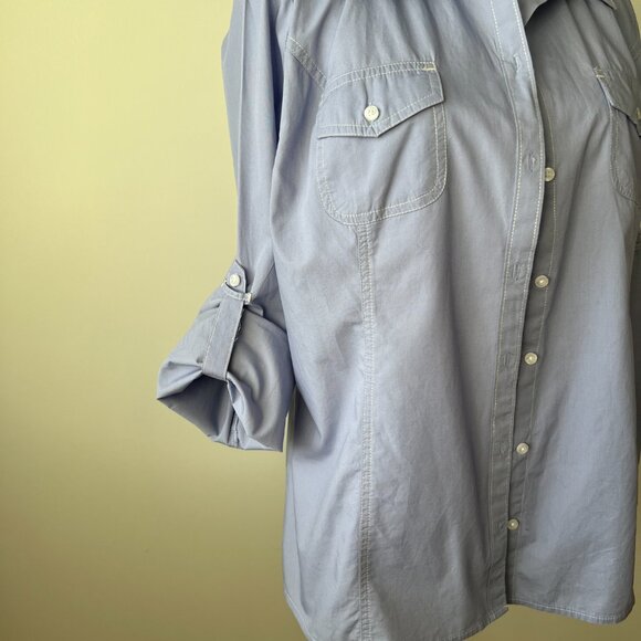💙 Tommy Hilfiger Light Blue Cotton Button-Down Shirt - Classic & Versatile - Picture 5 of 11